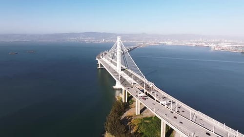 San Francisco Bay Bridge, Kalifornien — Atemberaubende Luftaufnahmen