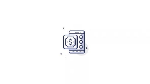 Minimalist Mobile Payment Icon Animation