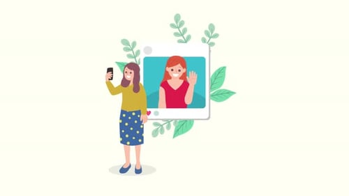 Dos chicas hablando en un vídeo en vivo 4k