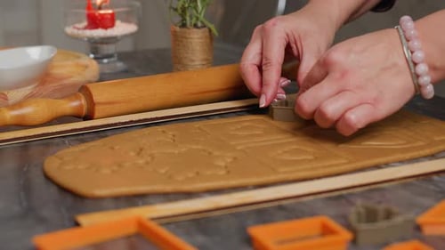 Making Cookie Dough with Molds at Home