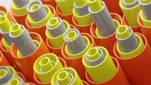 Abstract Expanding Cylinders Dynamic Geometric Motion Background