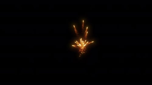 Explosión de chispas aéreas o fuegos artificiales