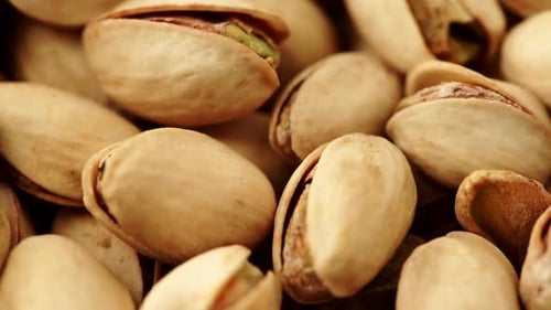Close Up View of Pistachios in Shells