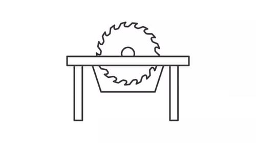 Animated table saw icon