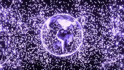 Digital Earth Network Connection Global Technology Animation