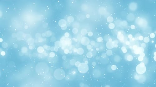 Blue Particle Bokeh Lights Background Loop