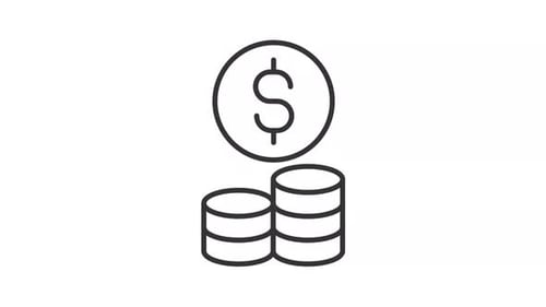 Financial growth line animation