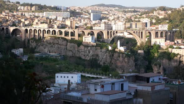 City of Constantine, Algeria. Sidi Rached bridge., Buildings Stock ...