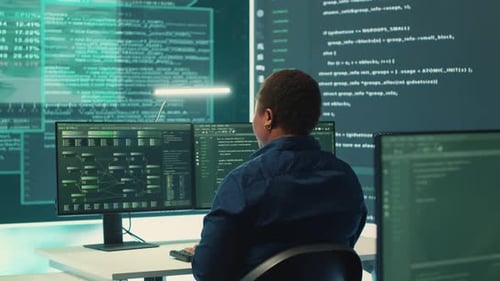 Cyber Security Experts Team Working on Encryption and IT Security