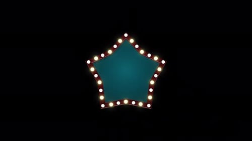 Retro Marquee Star Light Blinking Element