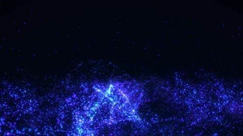 Fluid Blue Particles Abstract Motion Background