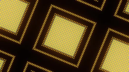 Blauer und gelber abstrakter visueller Partikel-Hintergrund Vj Loop In 4K
