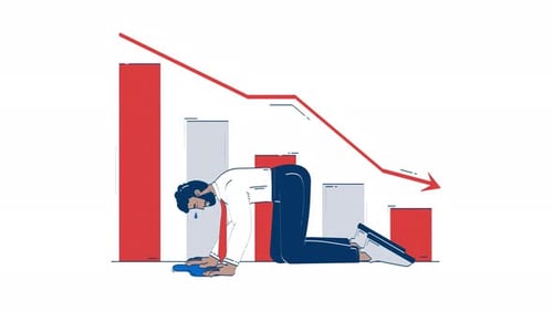 Unexpected financial loss doodle animation