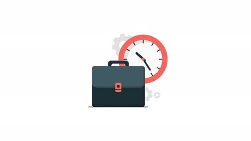 4k Working Hour Concept Animation Video