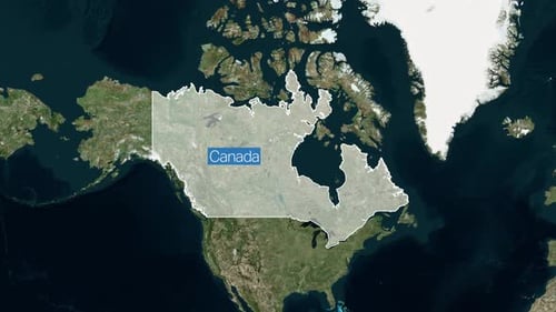 Animated Map Reveal of Canada's Outline