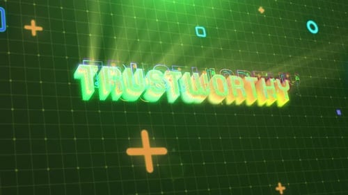 Digital Glitch Text Reveal with Futuristic Grid Background