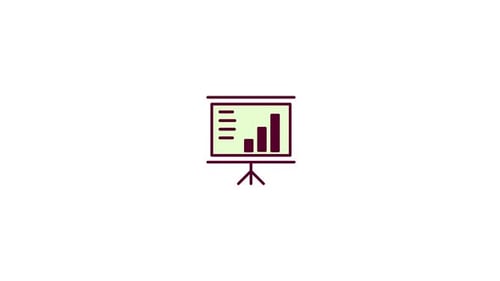 Animated Bar Chart Presentation Data Icon