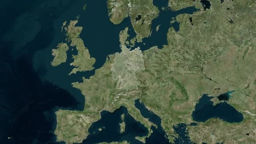 Germany Borderline: Country Map Stock Collection - Wide Angles to Zoom-In