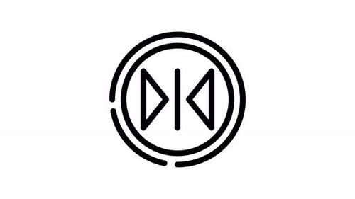 Line Art Shuffle Media Player Icon Animation