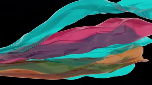 Colorful Abstract Fluid Waves Flowing Background