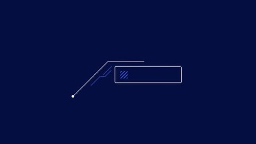 Infographic Element Animated Rectangular Callout Box with Slanted Side Line