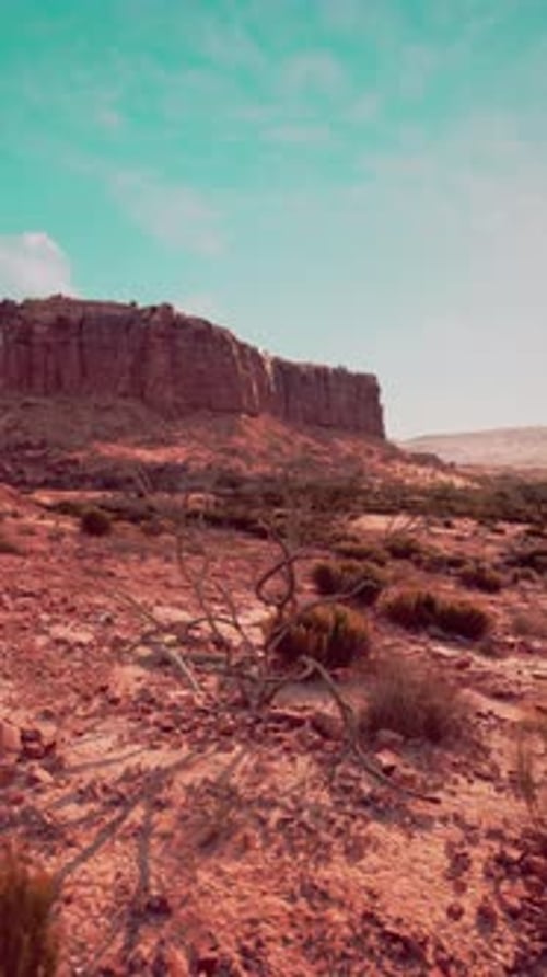 Majestic Rock Formation in Nevada Desert