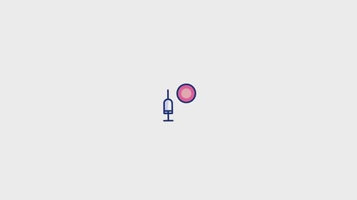 Animated Syringe Icon for Medical and Healthcare Content