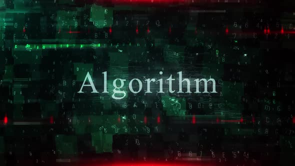Algorithm text animation with digital background , Backgrounds Motion ...