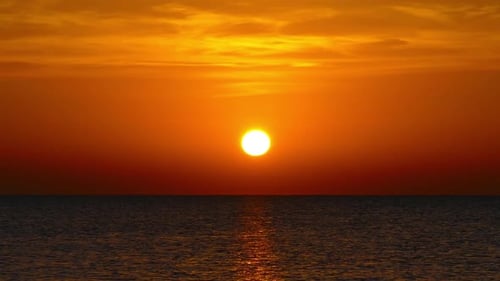 Landscape with Sunrise Over Sea