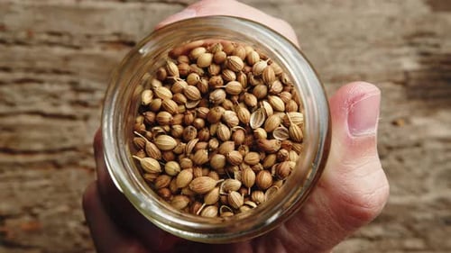 Coriander Seeds In A Jar
