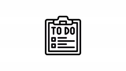 to do list line icon animation