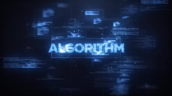 Algorithm Word On Dynamic Technology Background, Backgrounds Motion ...