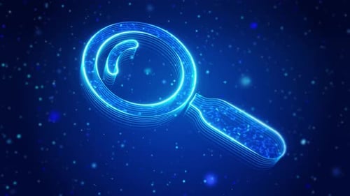 Search Button Digital Technology Virtual Screen HUD Hologram Hi Tech Concept