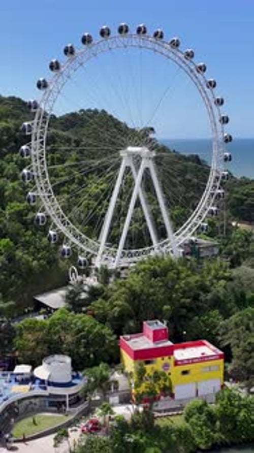 Famous Ferris Wheel At Balneario Camboriu In Santa Catarina Brazil.