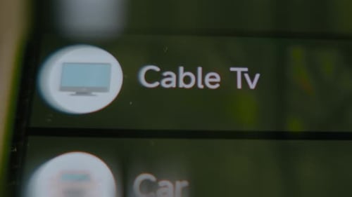 Cable Tv Category on Money Tracker App