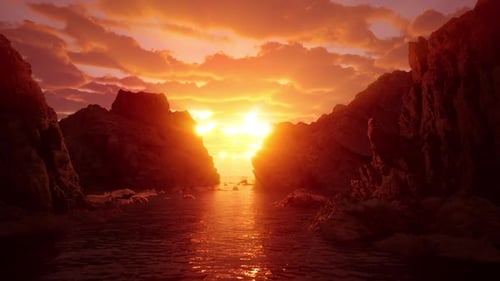 Sunset Among The Rocks