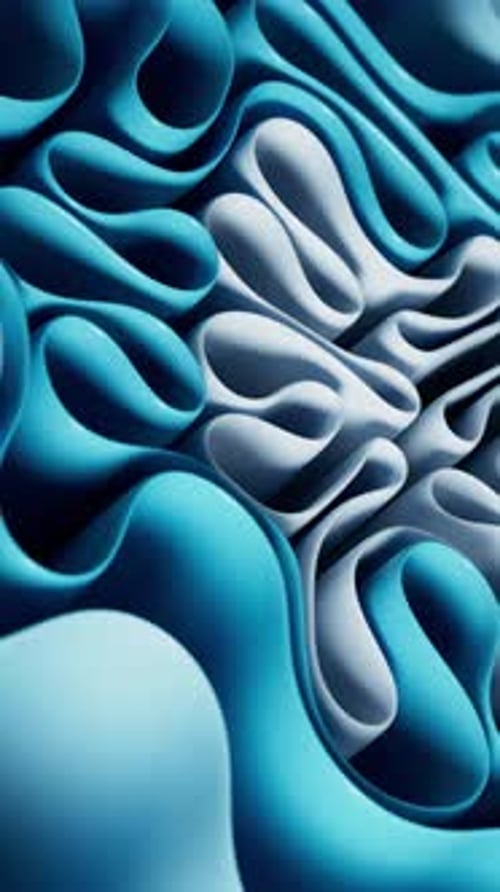 Abstract Fluid Blue and White Wavy Motion Background