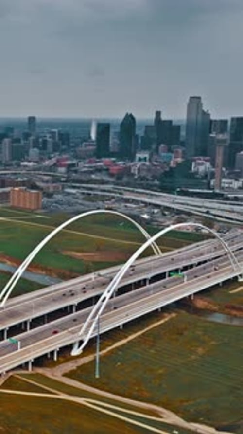 Modern architecture and urban landscape of Dallas seen from above