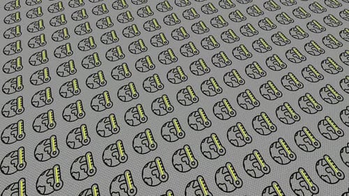Dynamic Background with Animated Global Warming Icons, Exclusive, Unique Design