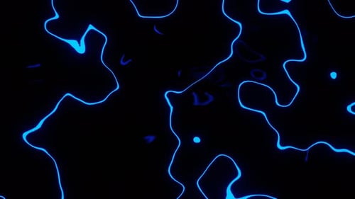 Blauer psychedelischer Neonlinien-Hintergrund Vj Loop In 4K