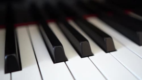 Close Up of Grang Piano Keys
