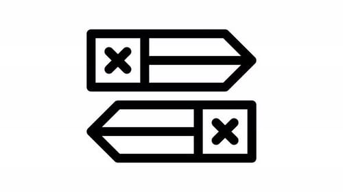 Minimalist Animated Toggle Button Icon with X Mark