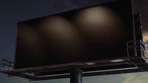 Grungy Billboard Message Reveal Animation