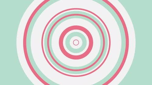 Animated Geometric pattern or background. Abstract moving shapes background, vintage retro colors