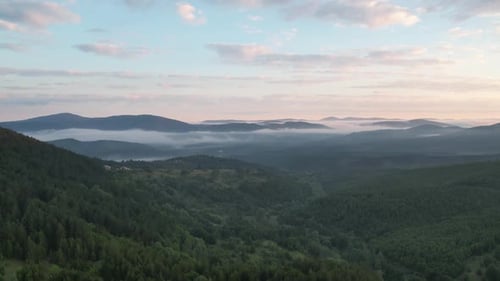 Climate Change, drone view of wide green area, turkey mountain range, aerial, mountain village,