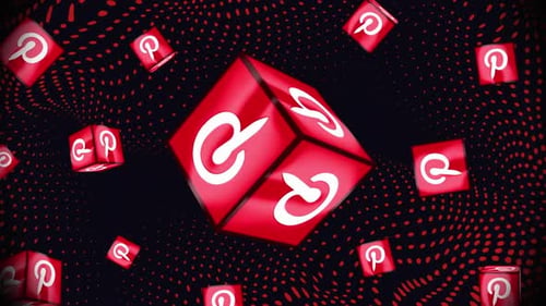 3D Pinterest Logo_Box Style Animation