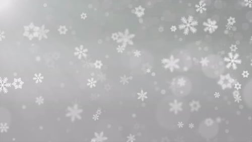 Gentle Falling Snowflakes Winter Holiday Background
