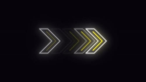 Animated Glowing Neon Chevron Arrows Loop