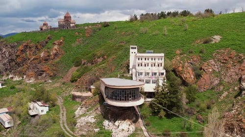 Vue aérienne des monuments de l'Arménie à