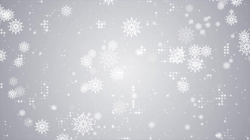 White Christmas Bokeh Lights Background Loop V4